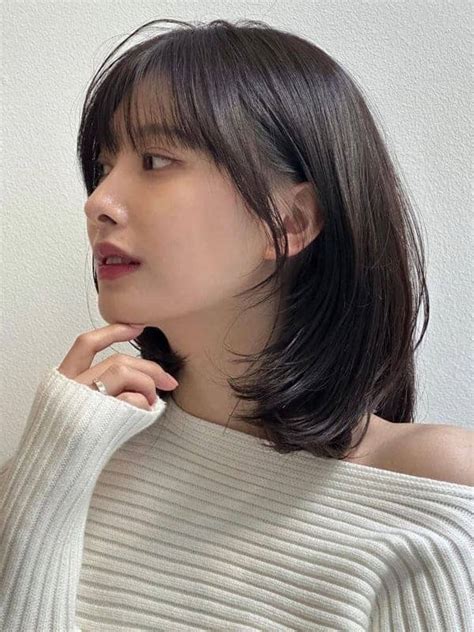 low maintenance trendy korean shoulder length hair